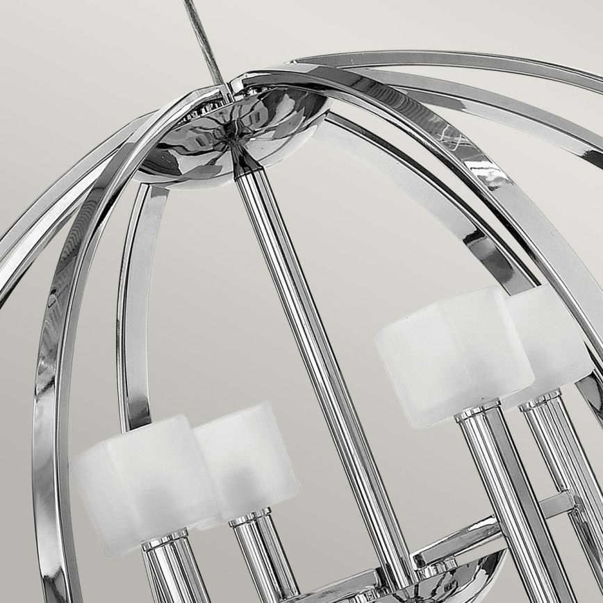 Quintiesse - MONDO LED-pendellampa med kabelupphängning 8xG9/3W/230V Ø 71,3 cm blank krom