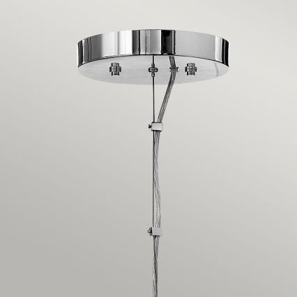 Quintiesse - MONDO LED-pendellampa med kabelupphängning 8xG9/3W/230V Ø 71,3 cm blank krom
