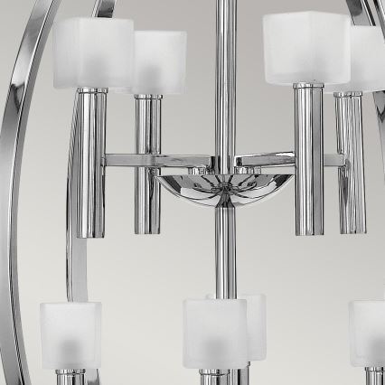 Quintiesse - MONDO LED-pendellampa med kabelupphängning 8xG9/3W/230V Ø 71,3 cm blank krom