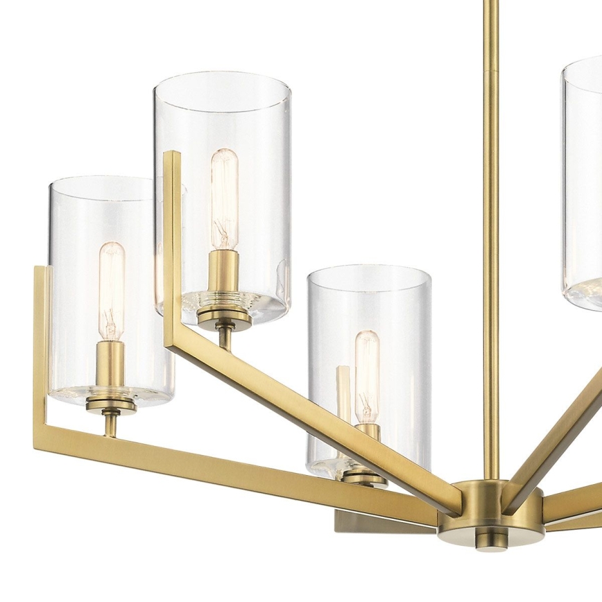 Quintiesse - Taklampa på stång NYE 6xE14/40W/230V pr. 71,1 cm guld