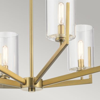 Quintiesse - Taklampa på stång NYE 6xE14/40W/230V pr. 71,1 cm guld