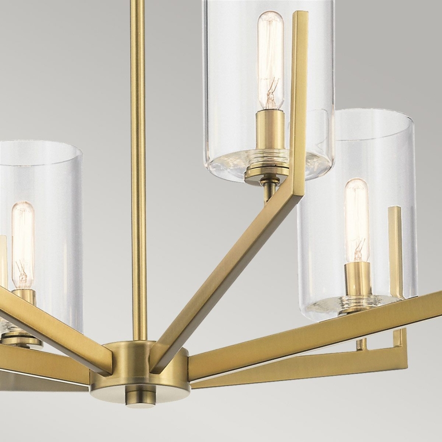 Quintiesse - Taklampa på stång NYE 6xE14/40W/230V pr. 71,1 cm guld