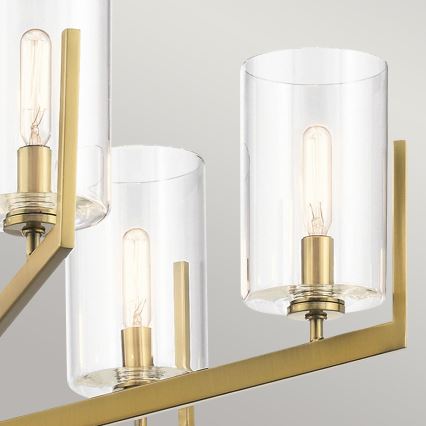 Quintiesse - Taklampa på stång NYE 6xE14/40W/230V pr. 71,1 cm guld