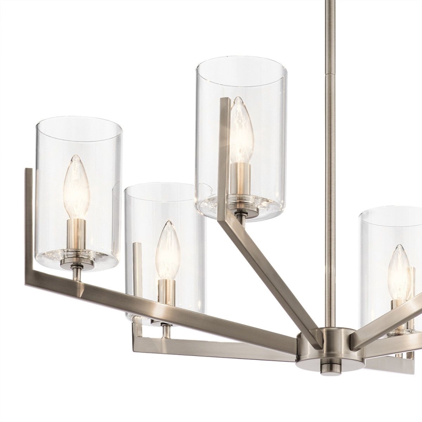 Quintiesse - Stångmonterad taklampa NYE 6xE14/40W/230V Ø 71,1 cm mattkrom