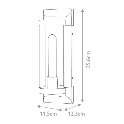 Quintiesse - Utomhusväggarmatur PEARSON M 1xE27/60W/230V IP44 brons