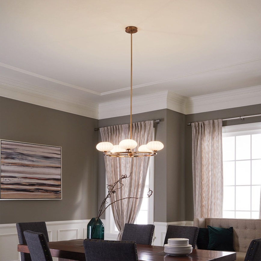 Quintiesse - LED badrumstaklampa på stång PIM 5xG9/3W/230V Ø 71,1 cm IP44 guldfinish