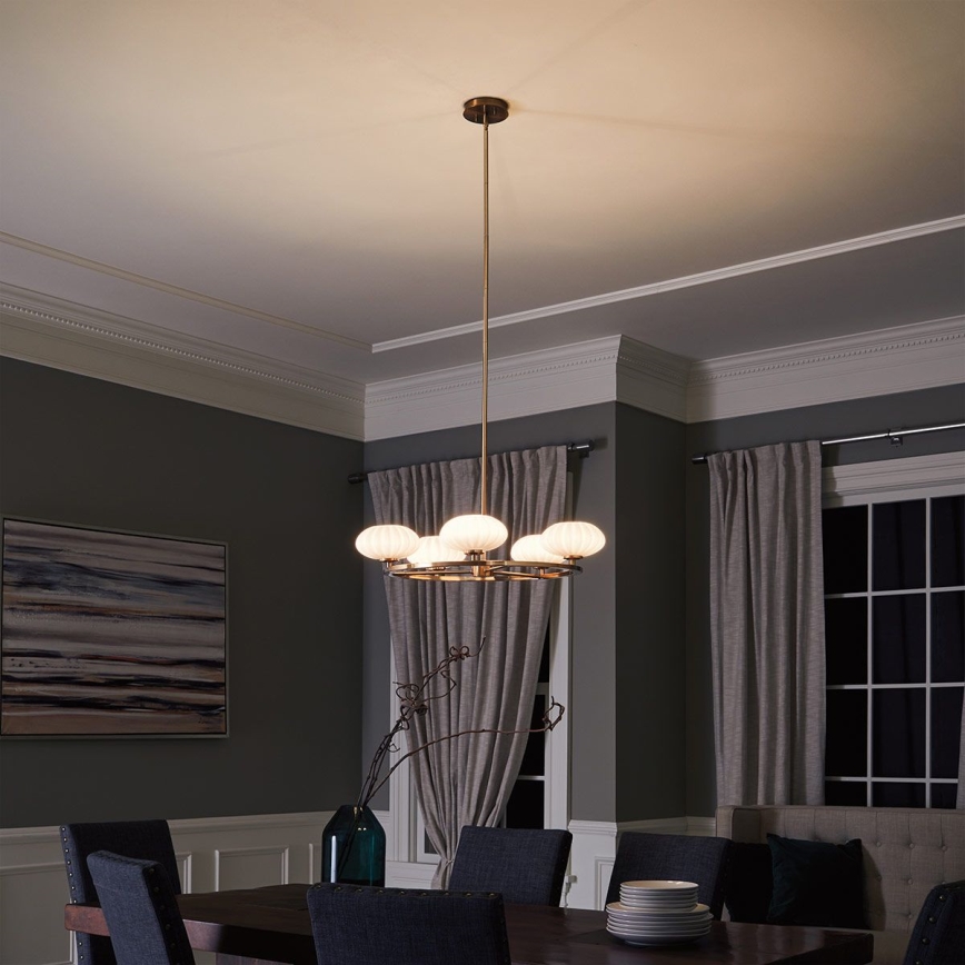 Quintiesse - LED badrumstaklampa på stång PIM 5xG9/3W/230V Ø 71,1 cm IP44 guldfinish