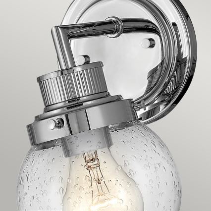 Quintiesse - Badrumsvägglampa POPPY 1xE27/60W/230V IP44 polerad krom