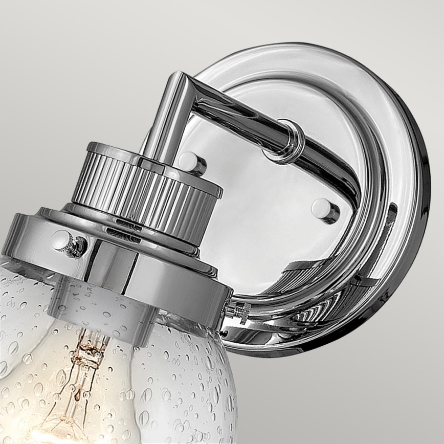 Quintiesse - Badrumsvägglampa POPPY 1xE27/60W/230V IP44 polerad krom