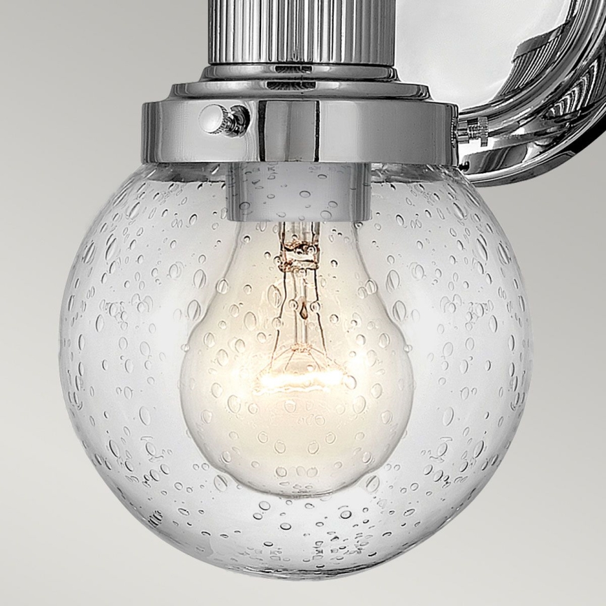 Quintiesse - Badrumsvägglampa POPPY 1xE27/60W/230V IP44 polerad krom