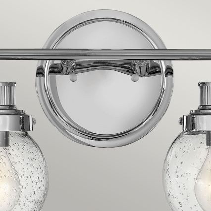 Quintiesse - Badrumsvägglampa POPPY 2xE27/60W/230V IP44 blank krom