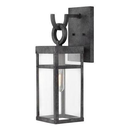 Quintiesse - Utomhusvägglampa PORTER M 1xE27/60W/230V IP44 svart