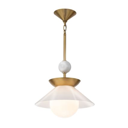 Quintiesse - Takpendel med stång SAUCER M 1xE27/40W/230V Ø 36,6 cm guld