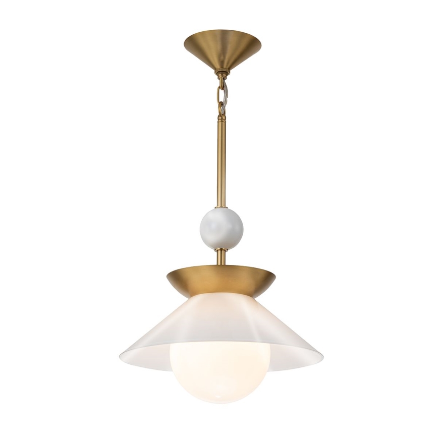 Quintiesse - Takpendel med stång SAUCER M 1xE27/40W/230V Ø 36,6 cm guld