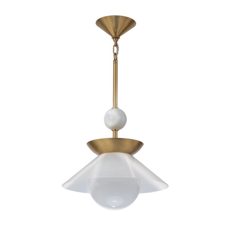 Quintiesse - Takpendel med stång SAUCER M 1xE27/40W/230V Ø 36,6 cm guld
