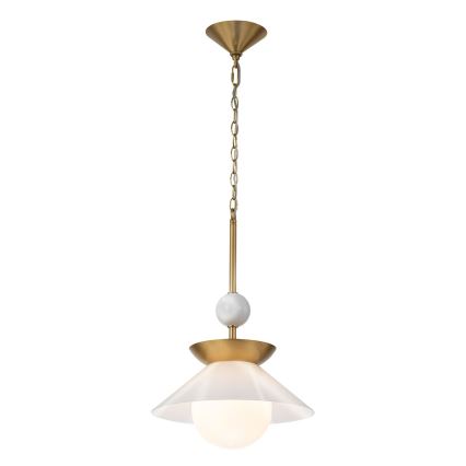 Quintiesse - Takpendel med stång SAUCER M 1xE27/40W/230V Ø 36,6 cm guld