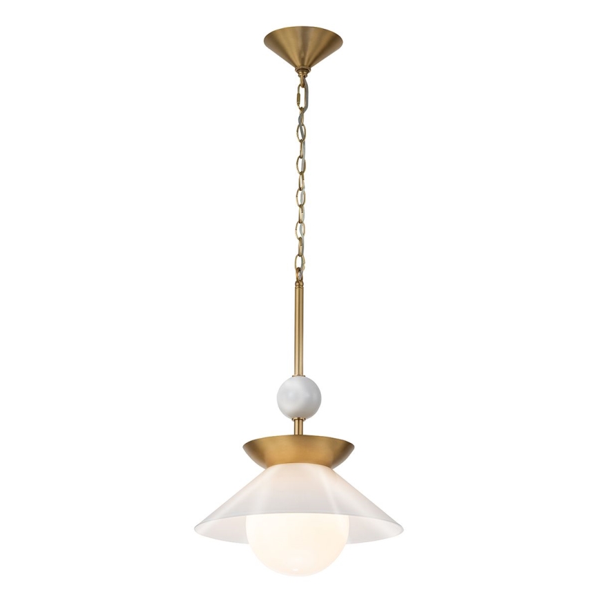 Quintiesse - Takpendel med stång SAUCER M 1xE27/40W/230V Ø 36,6 cm guld