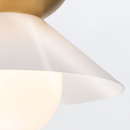 Quintiesse - Takpendel med stång SAUCER M 1xE27/40W/230V Ø 36,6 cm guld