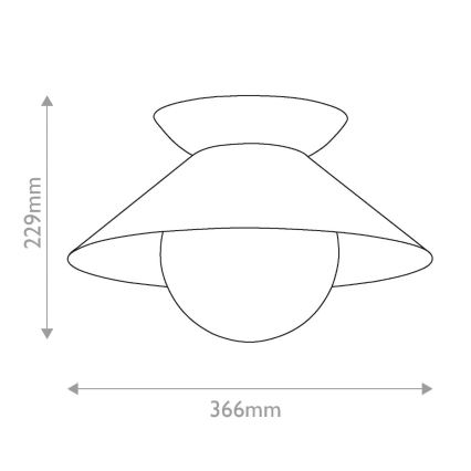 Quintiesse - Taklampa SAUCER 1xE27/40W/230V Ø 36,6 cm guld