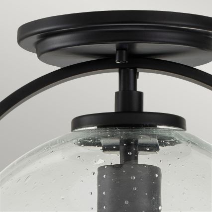 Quintiesse - Taklampa SOMERSET 1xE27/60W/230V Ø 28,2 cm svart