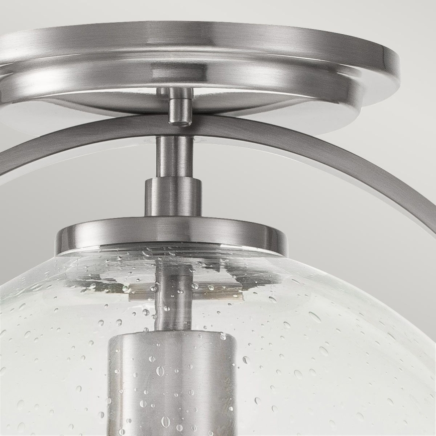 Quintiesse - Taklampa SOMERSET 1xE27/60W/230V Ø 28,2 cm matt krom