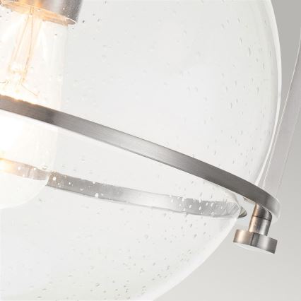Quintiesse - Taklampa SOMERSET 1xE27/60W/230V Ø 28,2 cm matt krom