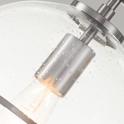 Quintiesse - Taklampa SOMERSET 1xE27/60W/230V Ø 28,2 cm matt krom