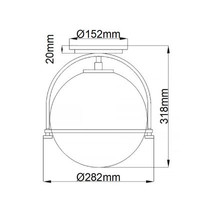 Quintiesse - Taklampa SOMERSET 1xE27/60W/230V Ø 28,2 cm svart