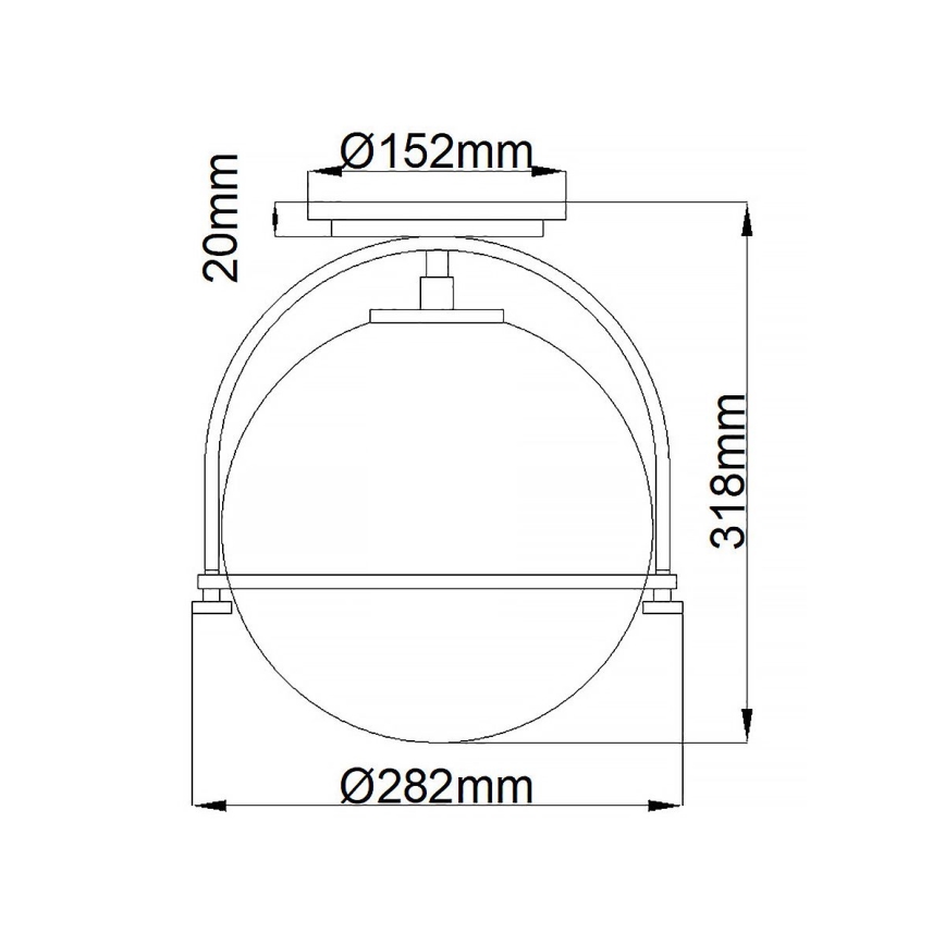Quintiesse - Taklampa SOMERSET 1xE27/60W/230V Ø 28,2 cm svart