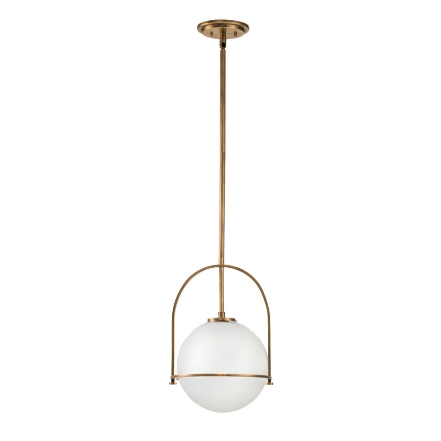 Quintiesse - Taklampa med stång SOMERSET 1xE27/60W/230V Ø 28,9 cm brons