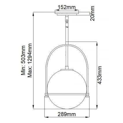 Quintiesse - Taklampa med stång SOMERSET 1xE27/60W/230V Ø 28,9 cm brons