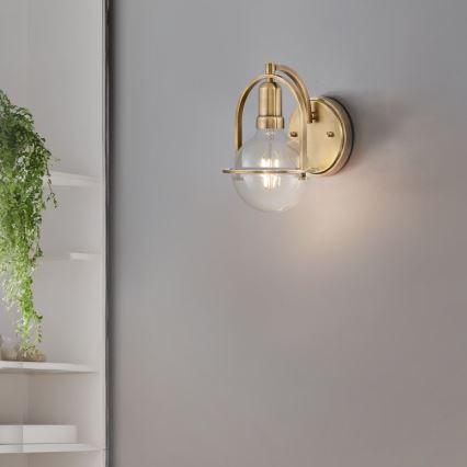 Quintiesse - Vägglampa SOMERSET 1xE27/60W/230V guldfärgad