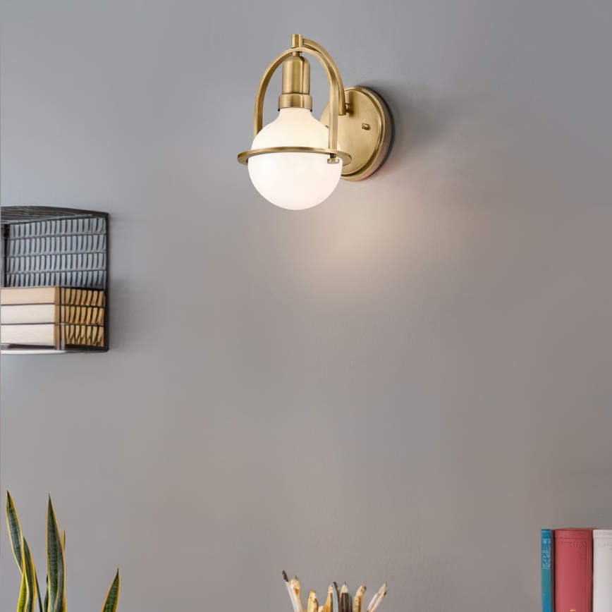 Quintiesse - Vägglampa SOMERSET 1xE27/60W/230V guldig