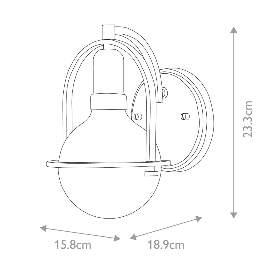 Quintiesse - Vägglampa SOMERSET 1xE27/60W/230V guldig