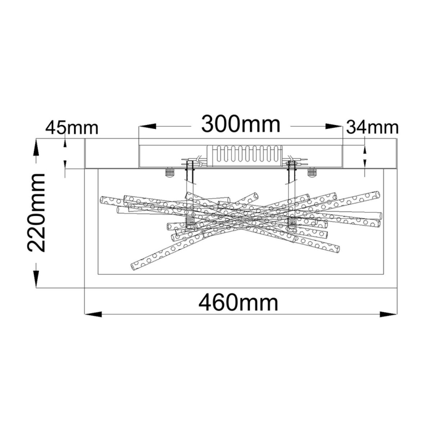 Quintiesse - LED taklampa STYX LED/8W/230V svart/guld