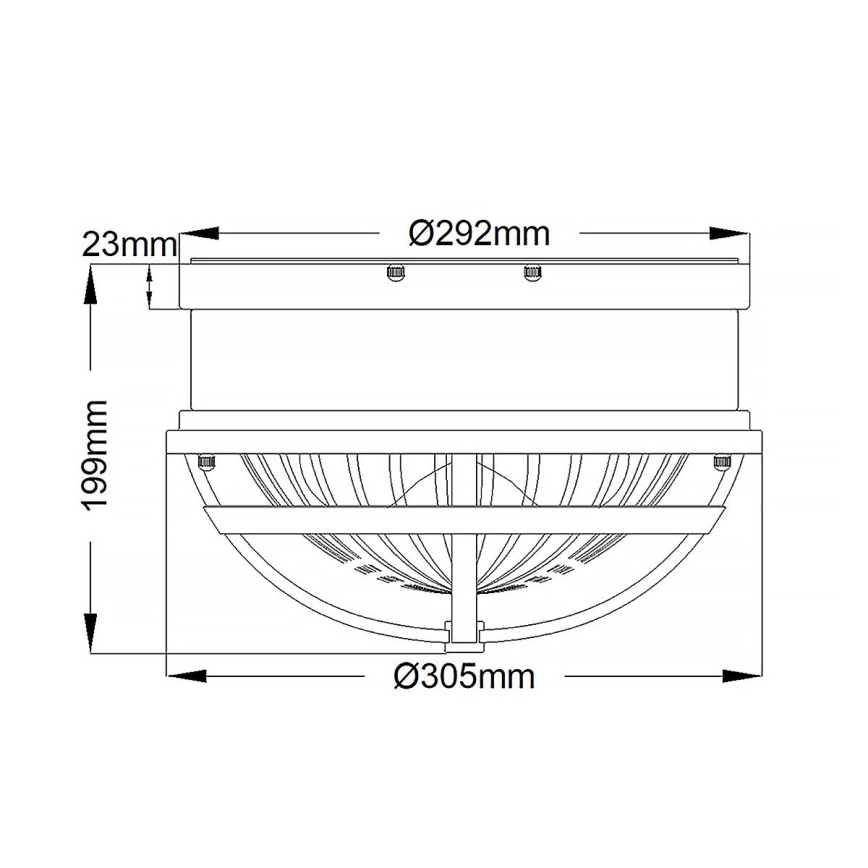 Quintiesse - Taklampa TOLLIS 2xE27/40W/230V Ø 30,5 cm guldig