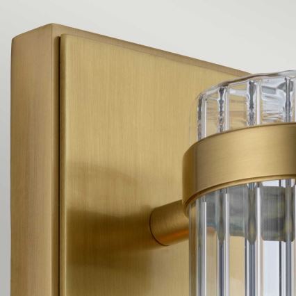 Quintiesse - Badrumsvägglampa WELLINGTON 1xE27/60W/230V IP44 guld