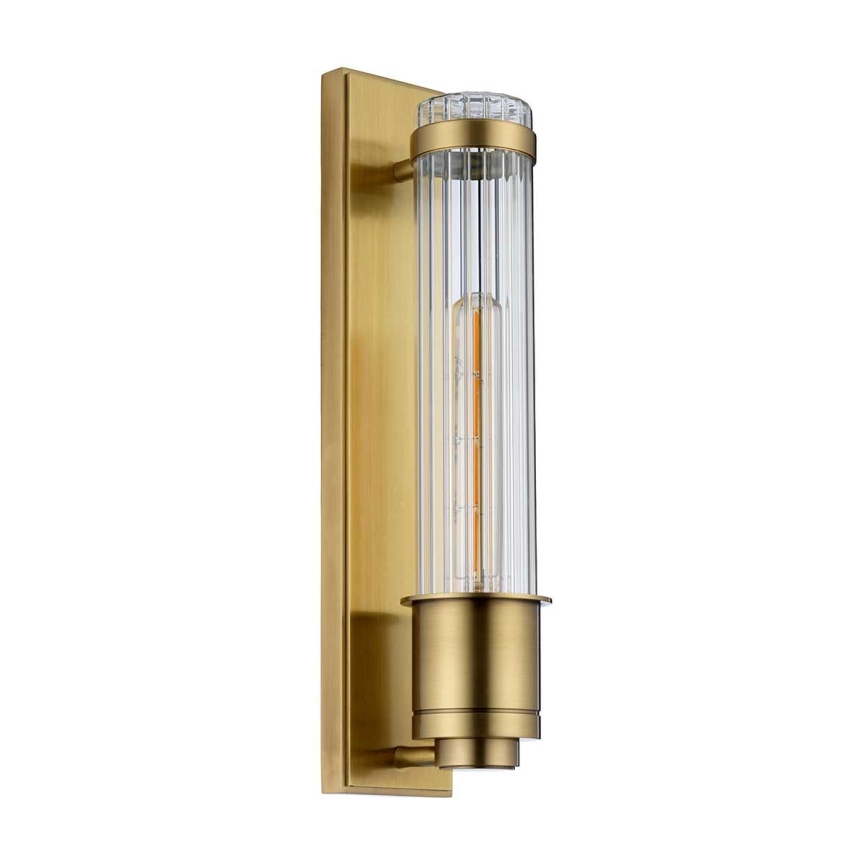 Quintiesse - Badrumsvägglampa WELLINGTON 1xE27/60W/230V IP44 guld