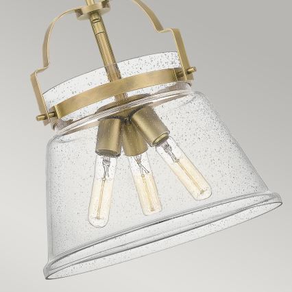 Quintiesse - Taklampa på stång WIMBERLEY 3xE27/60W/230V Ø 35,6 cm, guld