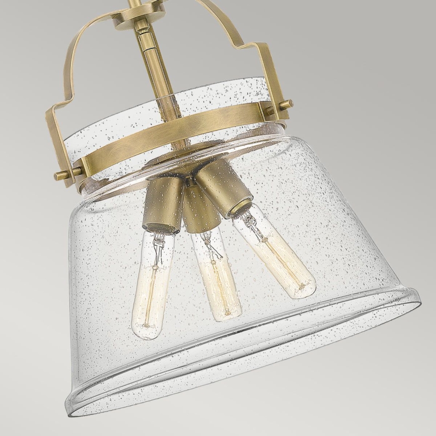 Quintiesse - Taklampa på stång WIMBERLEY 3xE27/60W/230V Ø 35,6 cm, guld