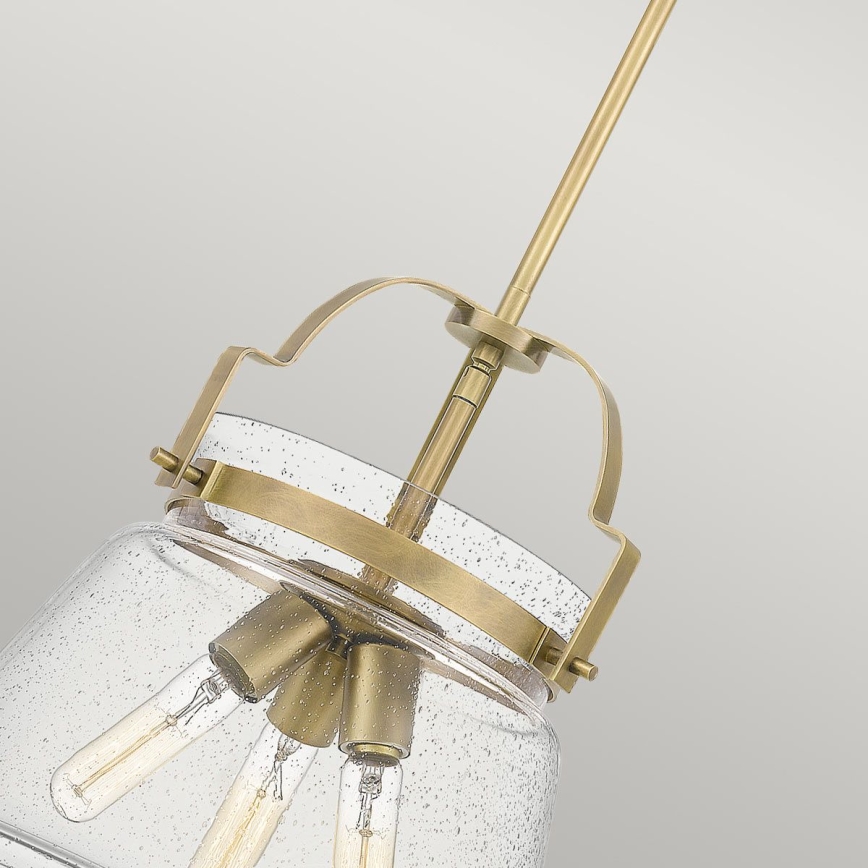 Quintiesse - Taklampa på stång WIMBERLEY 3xE27/60W/230V Ø 35,6 cm, guld
