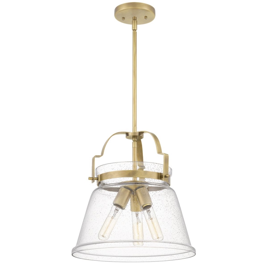 Quintiesse - Taklampa på stång WIMBERLEY 3xE27/60W/230V Ø 35,6 cm, guld