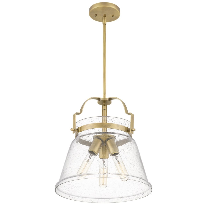 Quintiesse - Taklampa på stång WIMBERLEY 3xE27/60W/230V Ø 35,6 cm, guld