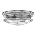 Quintiesse - Taklampa för utomhusbruk HADRIAN 2xE27/40W/230V Ø 27,8 cm IP44 blank krom