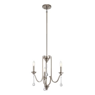 Quintiesse - Taklampa på stång KARLEE 3xE14/60W/230V Ø 45,7 cm mattkrom