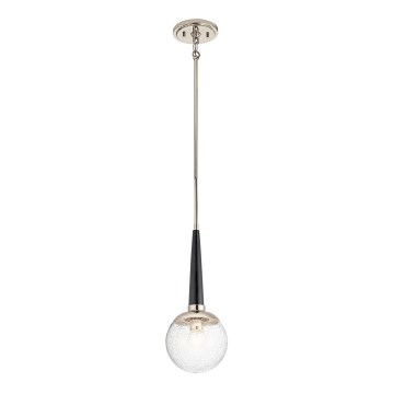 Quintiesse - Taklampa på stång MARILYN 1xE27/60W/230V Ø 19,5 cm blank krom/svart