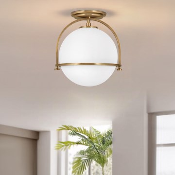 Quintiesse - Taklampa SOMERSET 1xE27/60W/230V Ø 28,2 cm guld