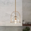 Quintiesse - Takpendel på stång SOMERSET 1xE27/60W/230V Ø 28,9 cm brons