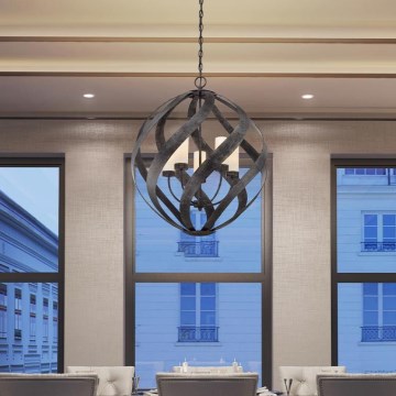 Quintiesse - Utomhuskrona med kedja BLACKSMITH 5xE14/40W/230V Ø 66,4 cm IP44 svart