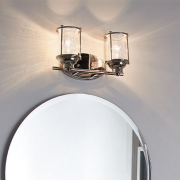 Quintiesse - Utomhusvägglampa ASHLAND BAY 2xE27/60W/230V IP44 blank krom